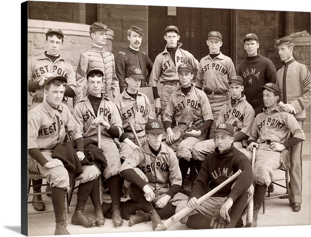 The U.S. Military Academy baseball team, 1896, at West Point, New York.