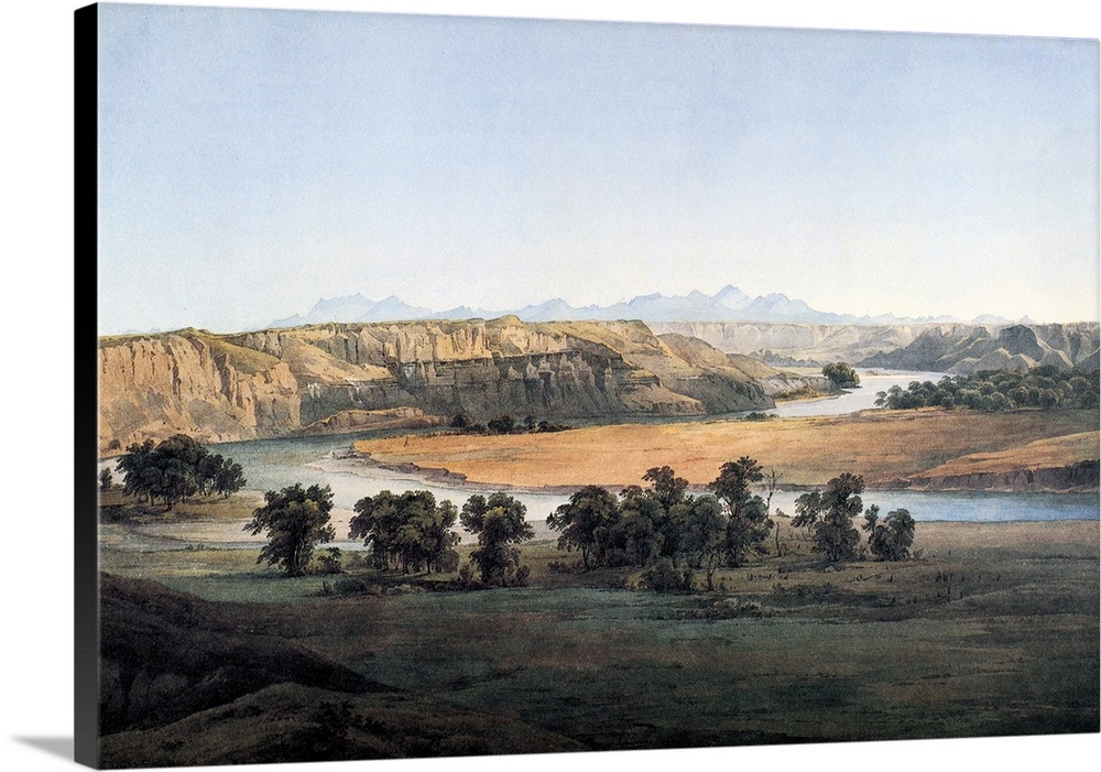 Bear Paw Mountains, 1830S. 'View Of the Bear Paw Mountains From Fort Mckenzie.' Watercolor By Karl Bodmer, 1830s.