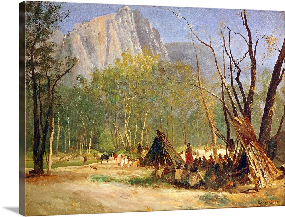 Bierstadt, Council, C1872. Indians In Council, California. Oil On Canvas, C1872, By Albert Bierstadt.
