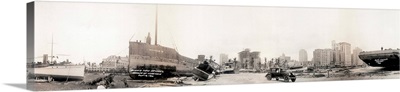 Boats washed ashore in Miami, after the Great Miami Hurricane of September 1926