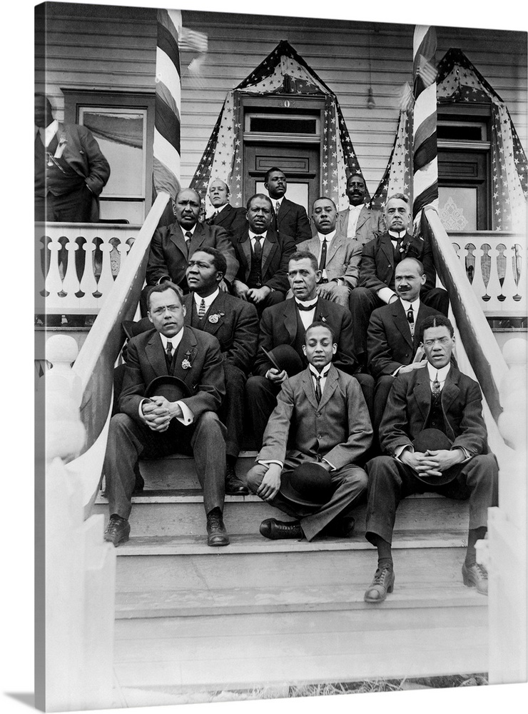 BOOKER T. WASHINGTON (1856-1915). American educator. Washington (second row, center), with his colleagues. Photograph, c1915.