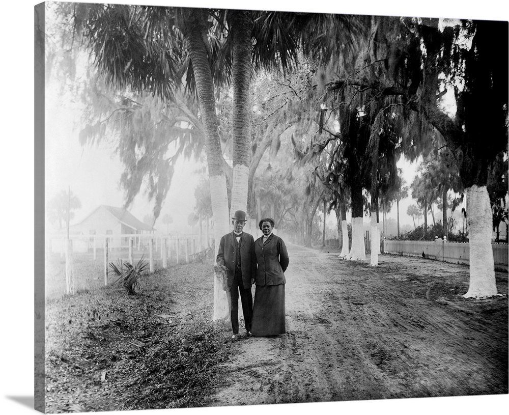 BOOKER T. WASHINGTON(1856-1915). American educator. With Mary McLeod Bethune in Daytona, Florida. Photograph, c1912.