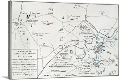 Boston-Concord Map, 1775