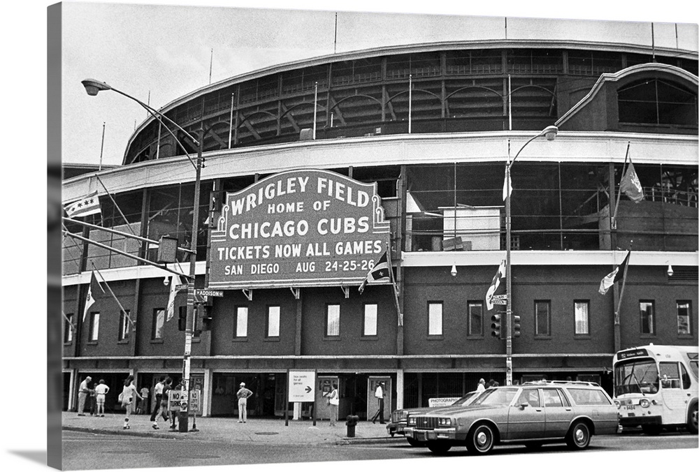 Wrigley Field baseball stadium in Chicago, Illinois, 1981.
