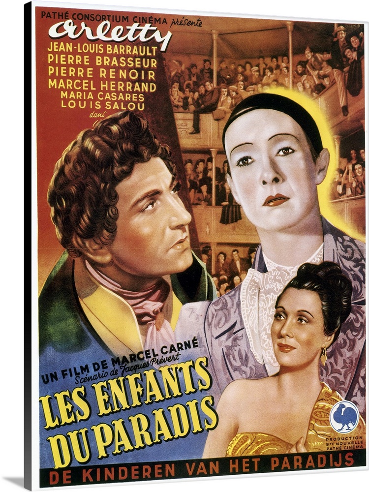 French poster for the film 'Les Enfants du Paradis' ('Children of Paradise'), 1945, directed by Marcel Carn? and featuring...