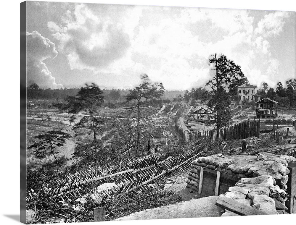 Civil War, Atlanta, C1863. Rebel Works In Front Of Atlanta, Georgia. Photograph, C1863.