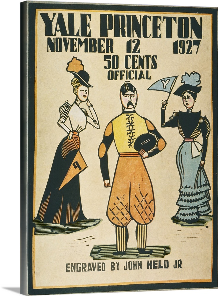 Program cover for the Yale vs. Princeton football game of 12 November 1927.