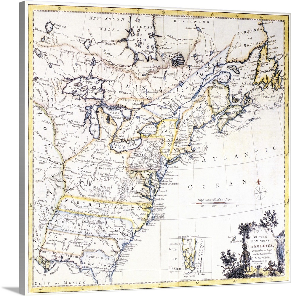 Colonial America, Map, C1770. the British Dominions In America. Map Showing the British Colonies And Provinces In America,...