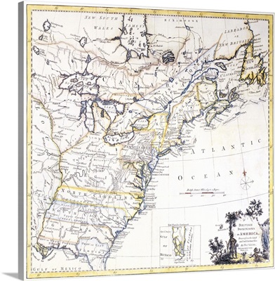 Colonial America, Map, c1770