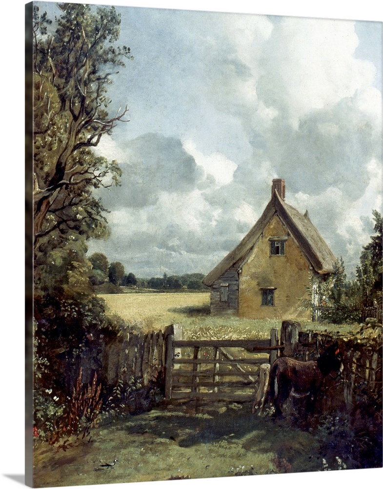 Constable, Cottage. Cottage In A Cornfield. Oil On Canvas, By John Constable.