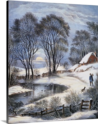 Currier and Ives, Winter Moonlight