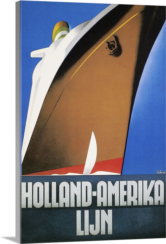 Poster by Wim ten Broek for Holland America Line, 1932.