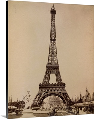Eiffel Tower during the Universal Exposition of 1889 in Paris, France
