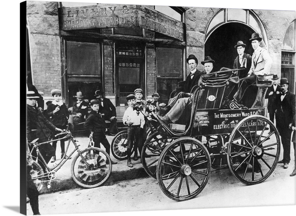 Montgomery Ward's 'Horseless Carriage,' which toured the United States in 1897 as an advertisement for the company.