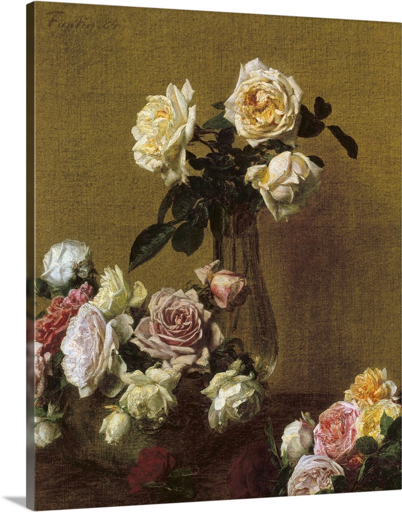 Fantin-Latour, Roses, 1884. Oil On Canvas By Henri Fantin-Latour, 1884.