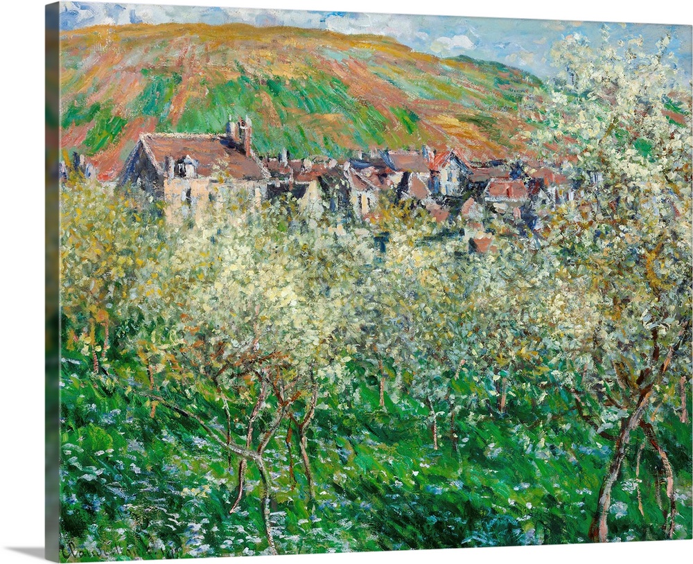 Monet, Plum Trees, 1879. 'Flowering Plum Trees.' Oil On Canvas, Claude Monet, 1879.