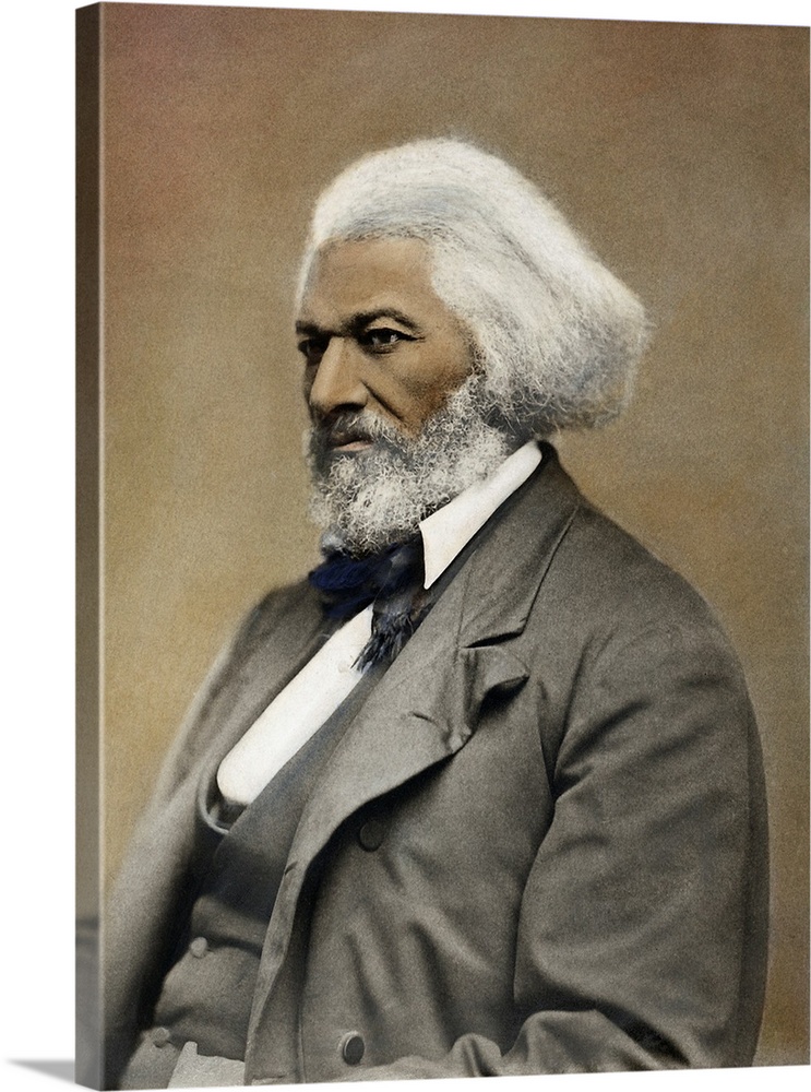 FREDERICK DOUGLASS(c1817-1895). American abolitionist and writer. Oil over a photograph, c1885.