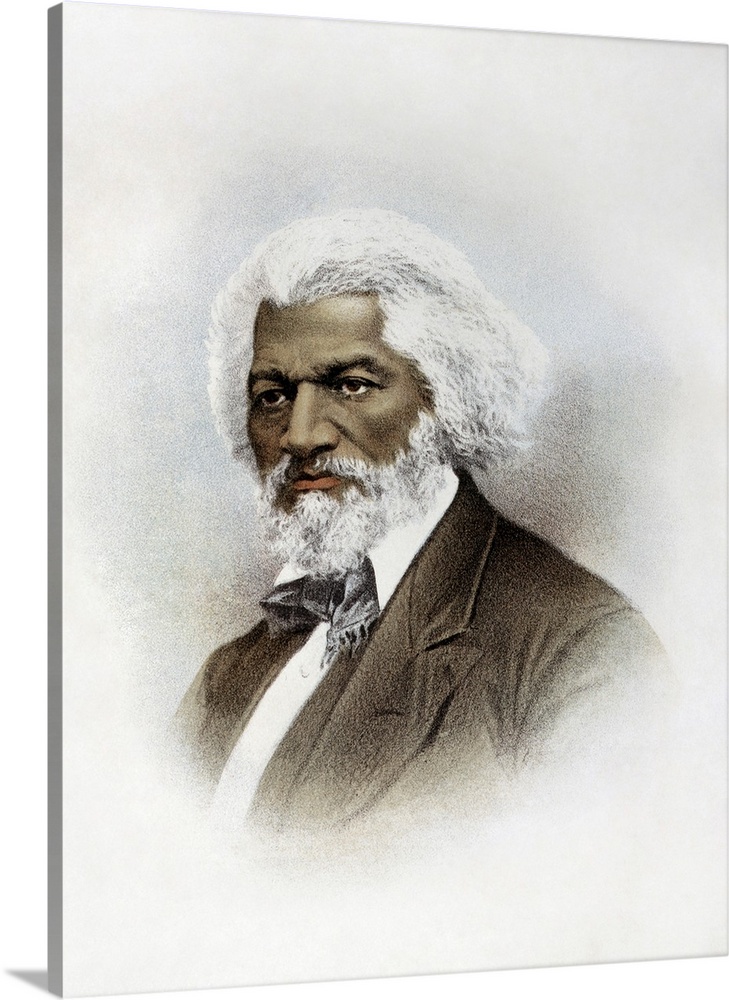 FREDERICK DOUGLASS (c1817-1895). American abolitionist and writer. Lithograph, late 19th century.