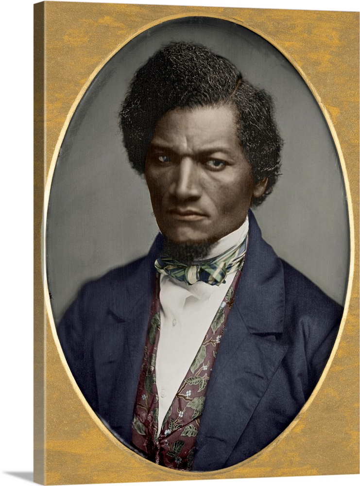 FREDERICK DOUGLASS (c1817-1895). American abolitionist. Colorized daguerreotype by Samuel J. Miller, mid 19th century.