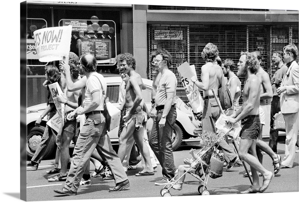 Gay rights demonstration during the Democratic National Convention in New York City, 11 July 1976. Photographed by Warren ...