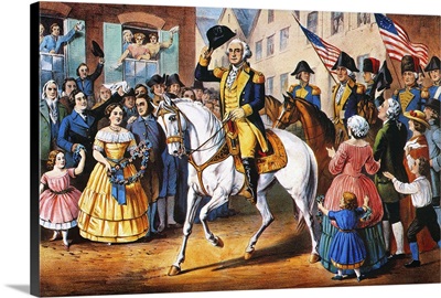 George Washington: entry into New York on the evacuation of the city by the British
