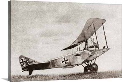 German biplane that was later shot down by French guns during World War I, 1916