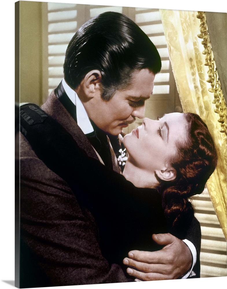 Vivien Leigh and Clark Gable in a scene from the film 'Gone With The Wind,' 1939.