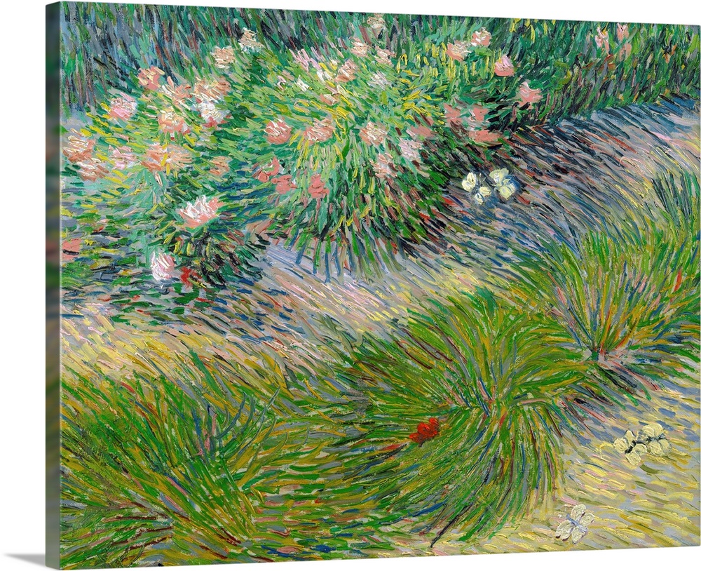 Van Gogh, Butterflies, 1887. 'Grass And Butterflies.' Oil On Canvas, Vincent Van Gogh, 1887.