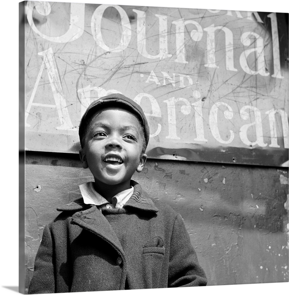 A newsboy from Harlem, New York. Photograph by Gordon Parks, 1943.