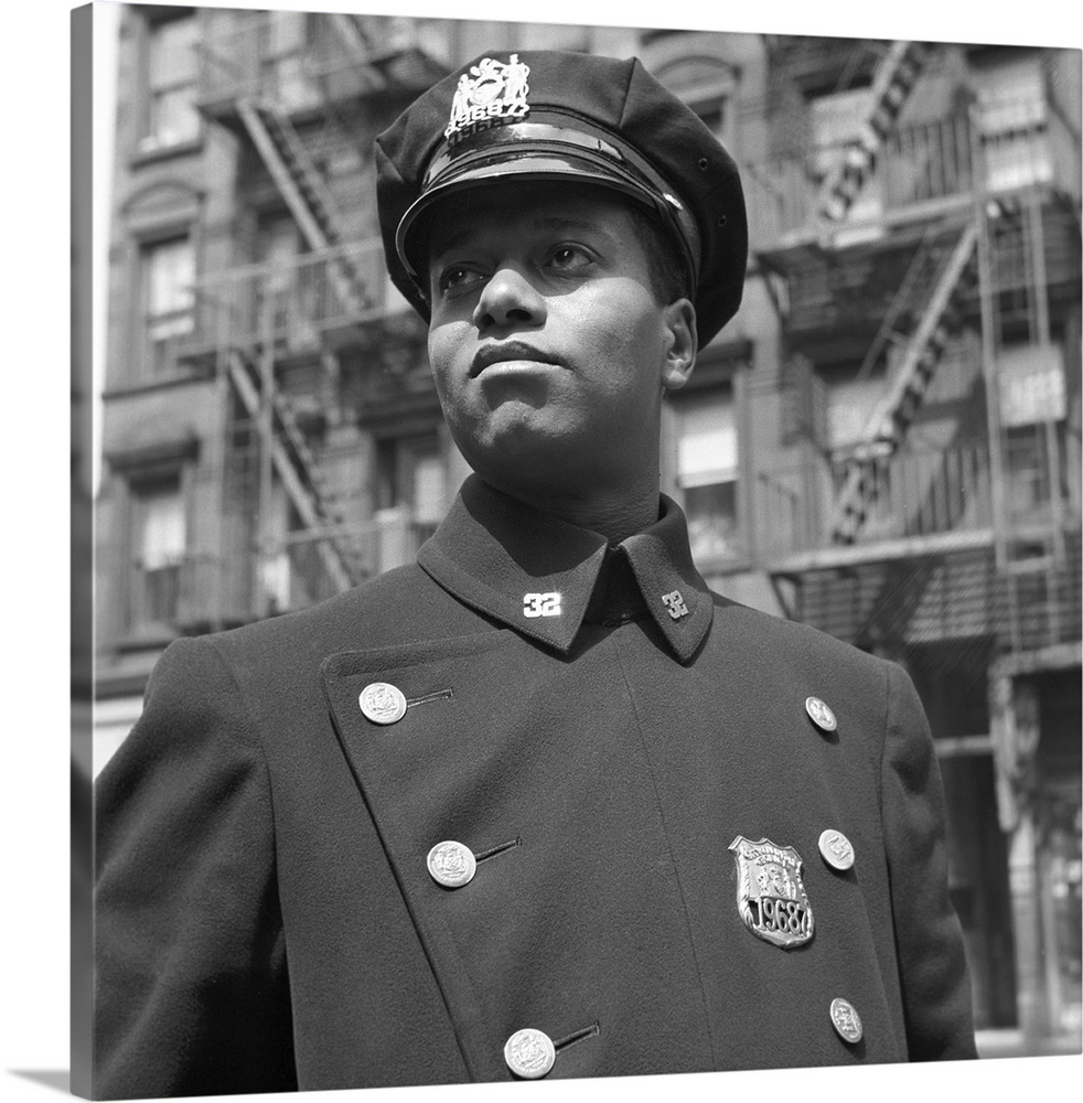A policeman from Harlem, New York. Photograph by Gordon Parks, May 1943.