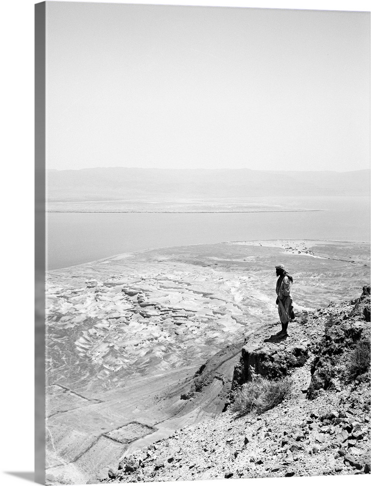 Holy Land, Dead Sea, C1910. View Of Ancient Roman Camps And the Dead Sea From Masada. Photograph, C1910.