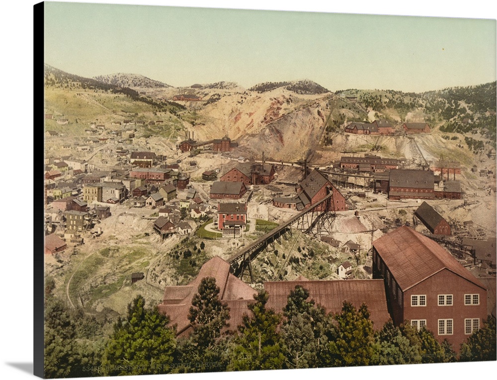 Homestake Gold Mine, C1900. View Of the Homestake Gold Mine Near Lead City, South Dakota. Photochrome, C1900.