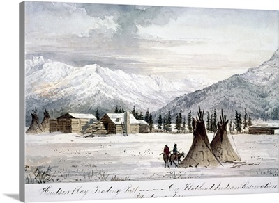 Hudson Bay Trading Post On Flathead Indian Reservation, Montana Territory, c1860