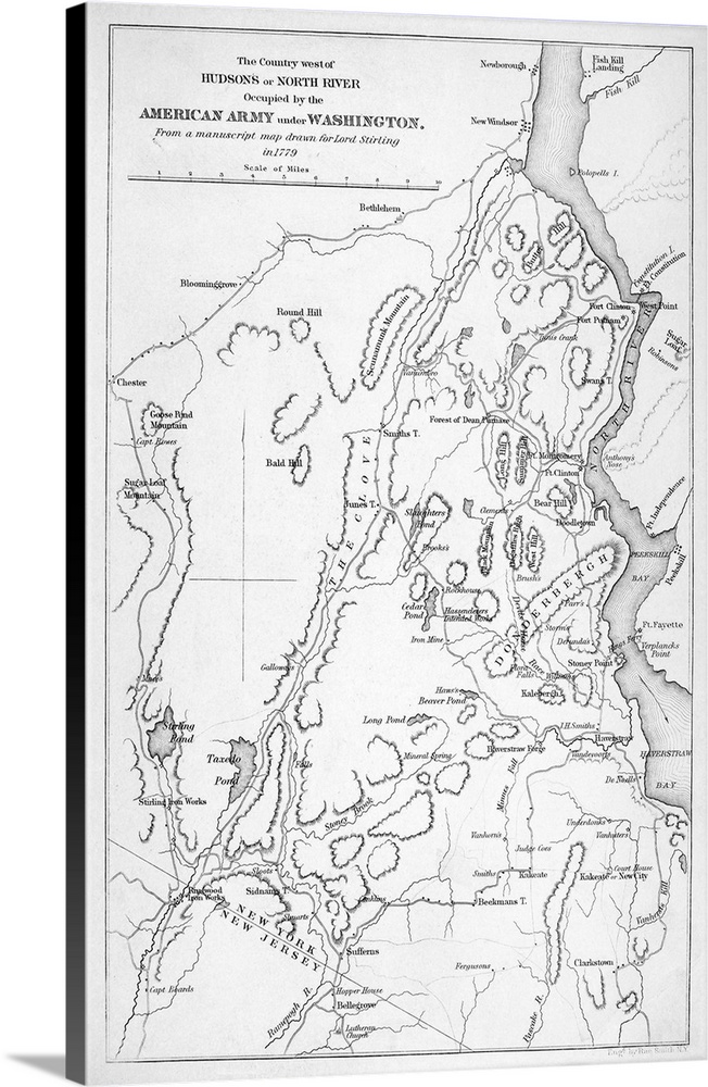 Hudson River, Military Map. the Country West Of Hudson River, Occupied By the Continental Army Under George Washington. Fr...