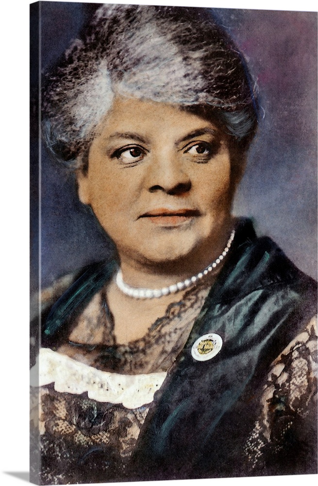 IDA B. WELLS (1862-1931). American journalist and reformer. Oil over a photograph, n.d.