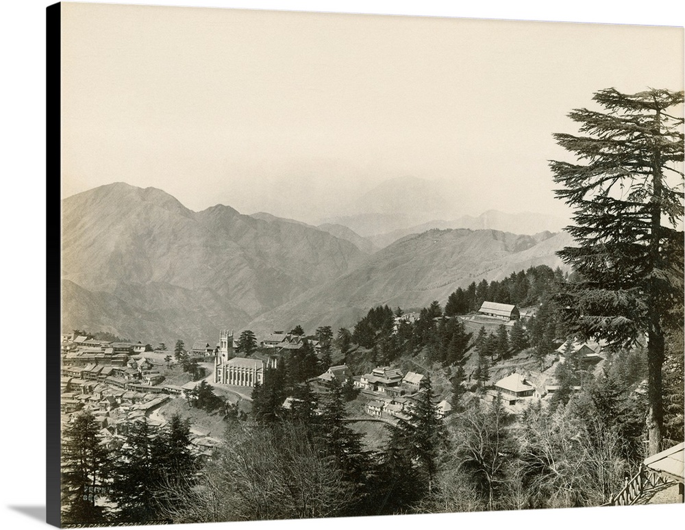 India, Shimla. A View Of Shimla, India. Photograph By Francis Frith, C1860.