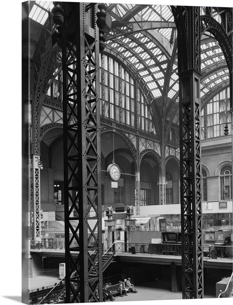 Interior view of Penn Station in New York City. Photograph, 1962.