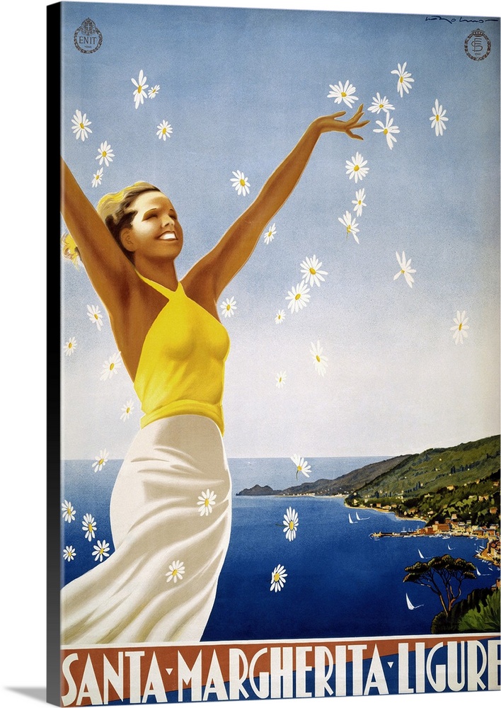 Poster promoting travel to Santa Margherita Ligure, Italy, 1951.