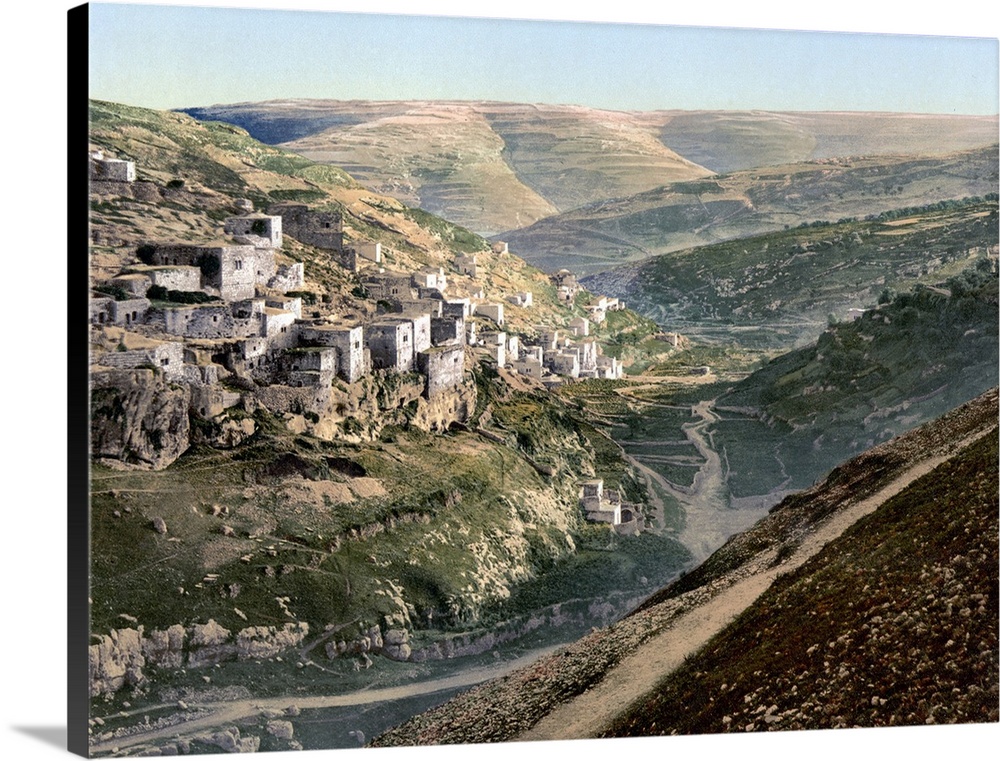 Jerusalem, Siloam, C1895. the Village Of Siloam In Jerusalem. Photochrome, C1895.