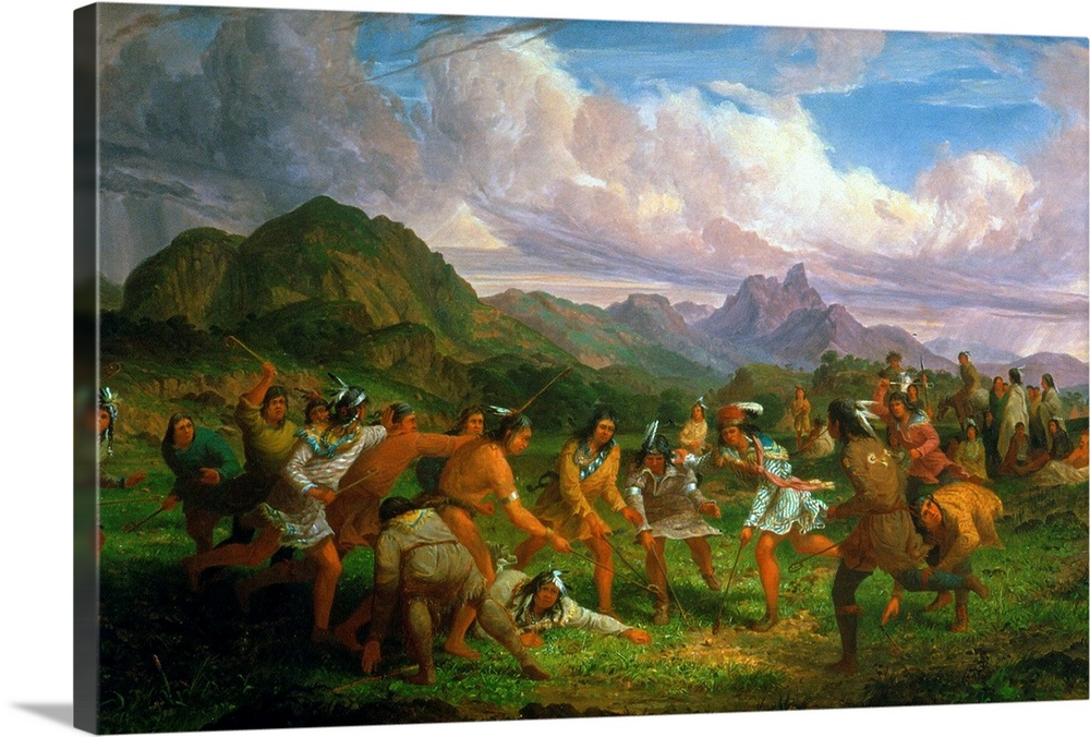 Sioux, Lacrosse Playing. Oil On Canvas, 1851, By Seth Eastman.
