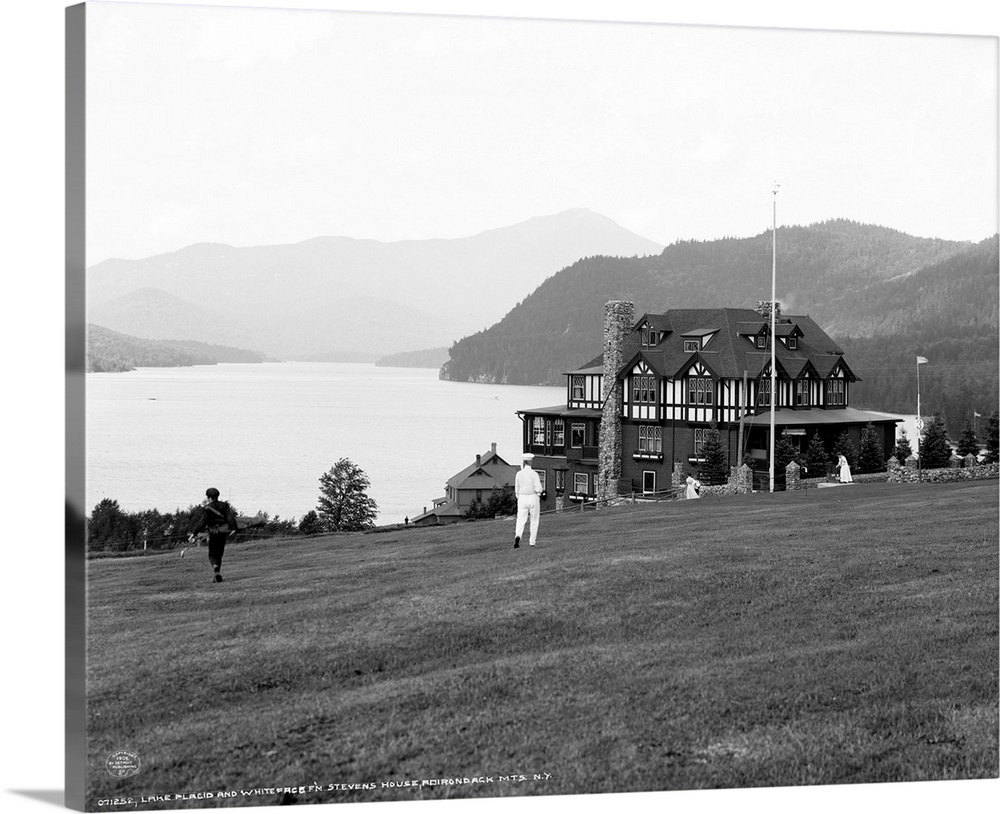Lake Placid, C1909. Lake Placid And Whiteface Mountain In the Adirondack Mountains, New York. Photograph, C1909.