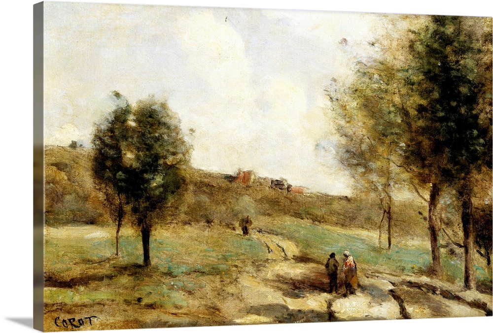 Corot, Landscape. Oil On Canvas By Jean Baptiste Camille Corot (1796-1875).
