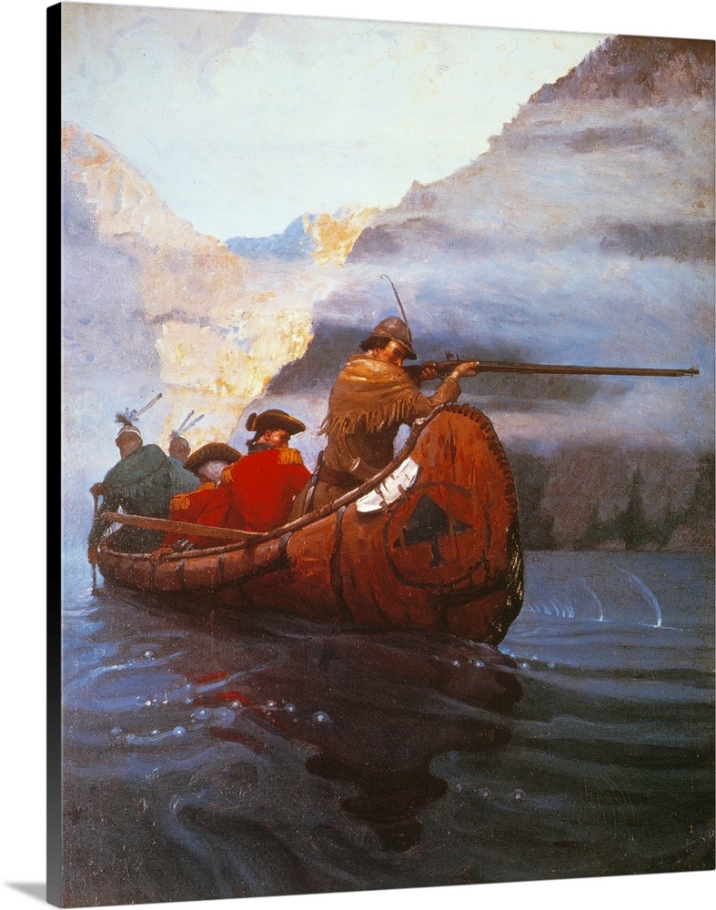 Illustration by N.C. Wyeth from the 1919 edition of 'The Last of the Mohicans' by James Fenimore Cooper.