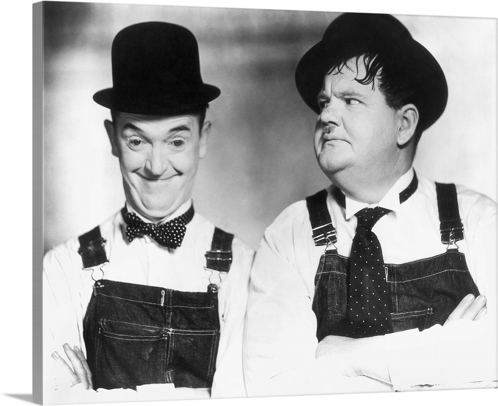 Stan Laurel (left) and Oliver Hardy.