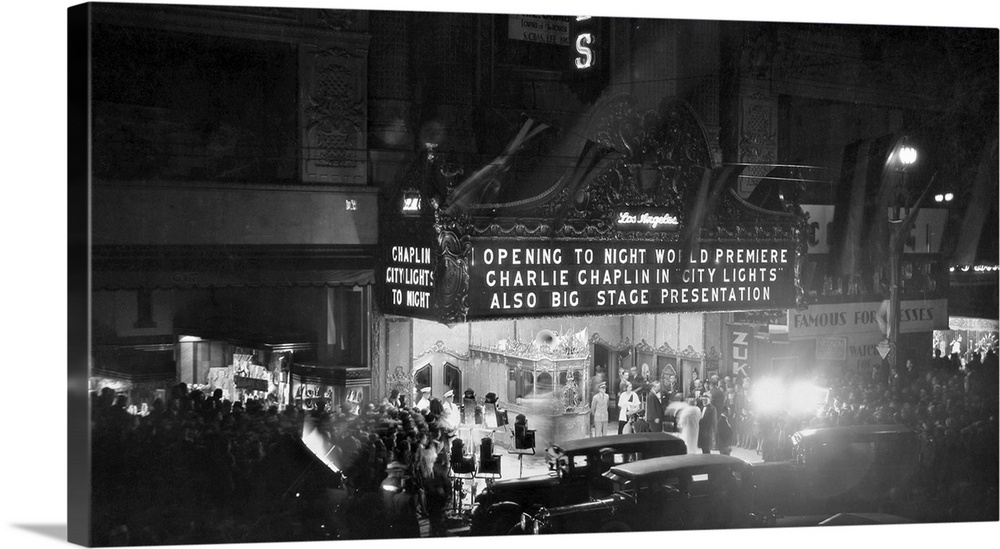 The world premiere of 'City Lights' at California's Los Angeles Theatre in 1931.