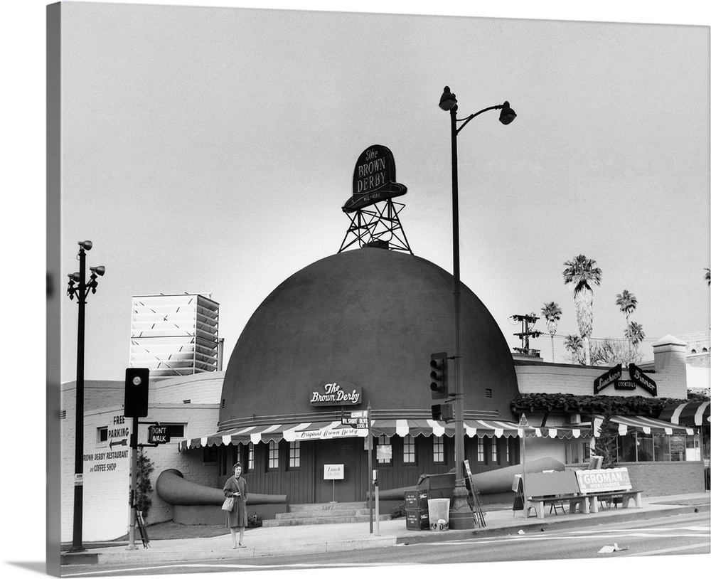 Los Angeles, Restaurant. The Brown Derby Restaurant In Los Angeles, California. Photograph, C1965.