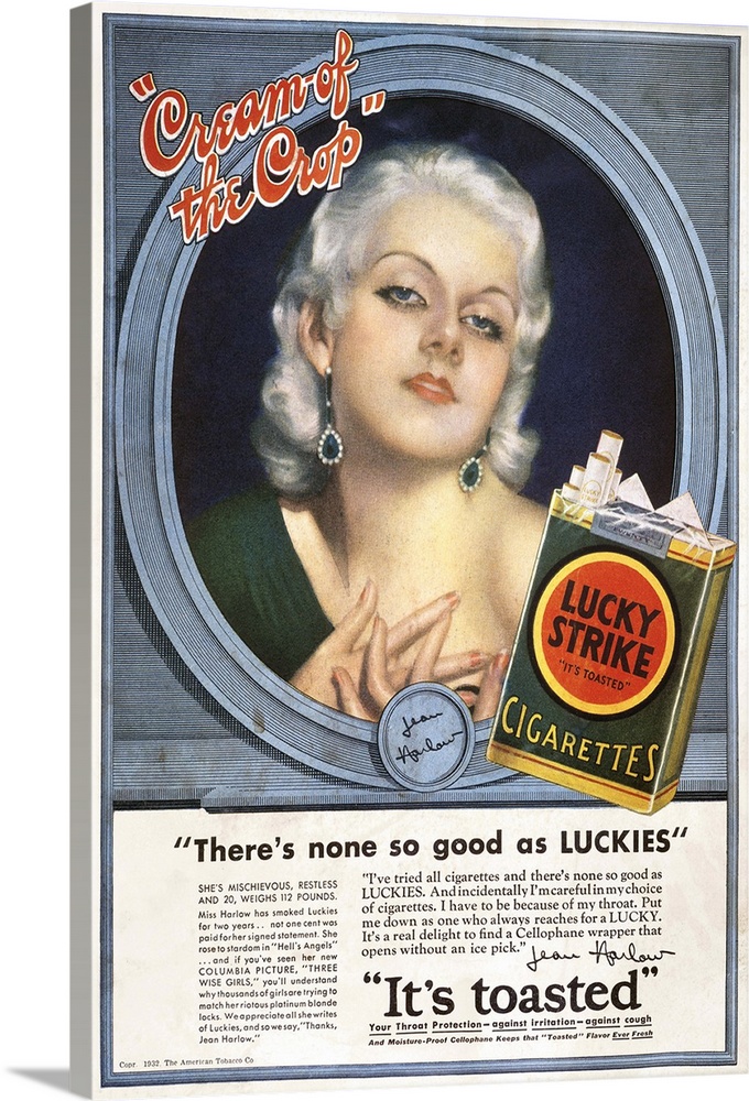 Lucky Strike Cigarette Ad Wall Art, Canvas Prints, Framed Prints, Wall  Peels Great Big Canvas