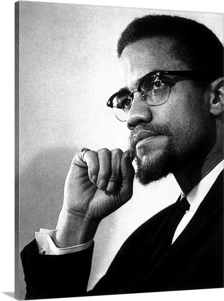 MALCOLM X (1925-1965). Originally Malcolm Little. American religious and political leader. Photograph, c1963.