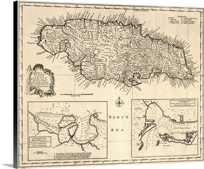 Map, Jamaica, 1752