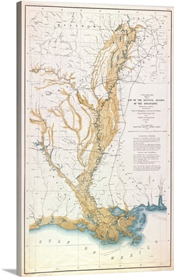 Map, Mississippi River, 1861